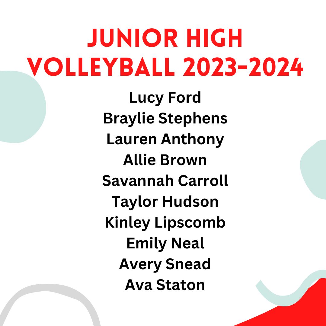 Junior high volleyball 2023-2024